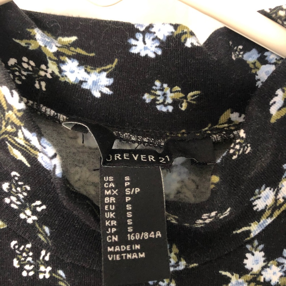 Floral Turtleneck Skater Dress
